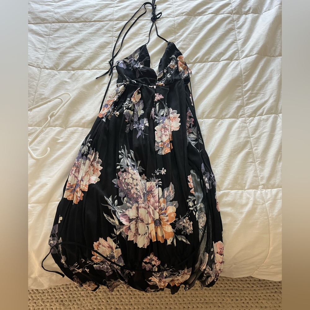 Floral Halter Maxi Dress